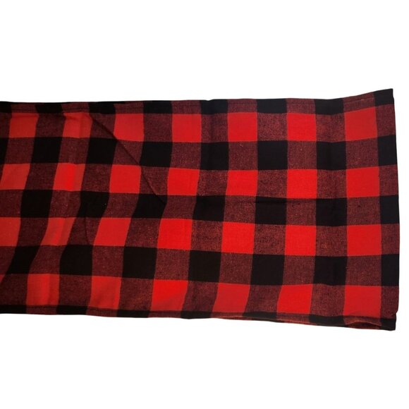 Red & Black Buffalo Plaid Cotton Table Runner 12 x 70 Inches Rustic Lodge Holida - Picture 6 of 11